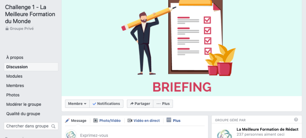 Ouverture du groupe des élèves de la MFM sur Facebook