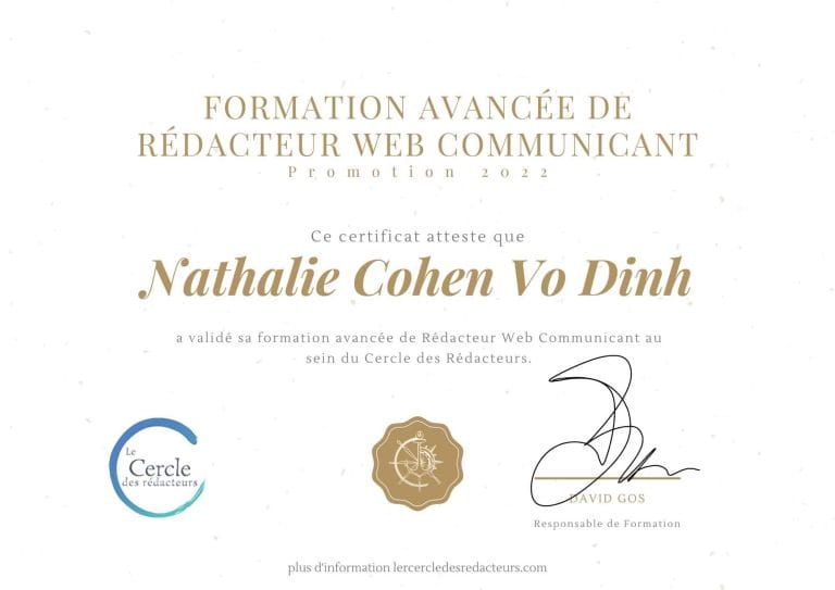 Certificat de Formation