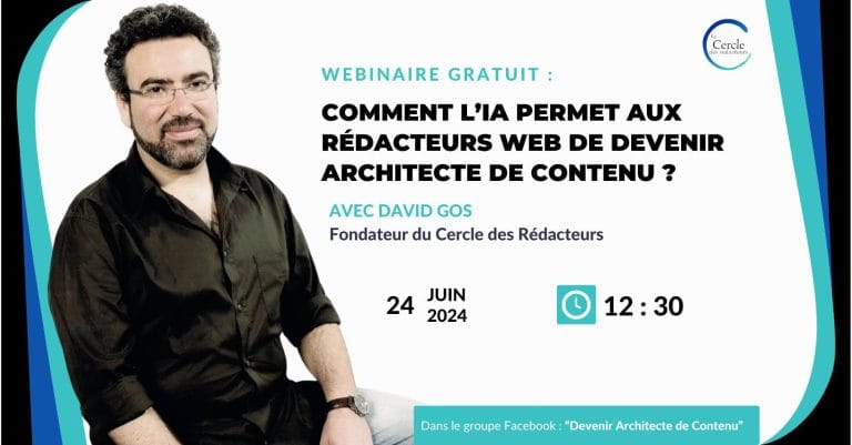 Webinaire 24 juin - "Comment l'IA permet au rédacteur web de devenir architecte de contenu ?"