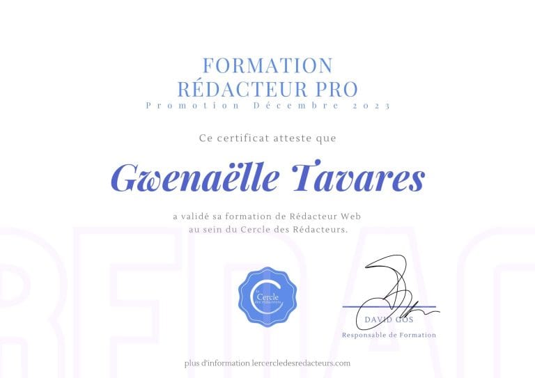Certificat de Formation